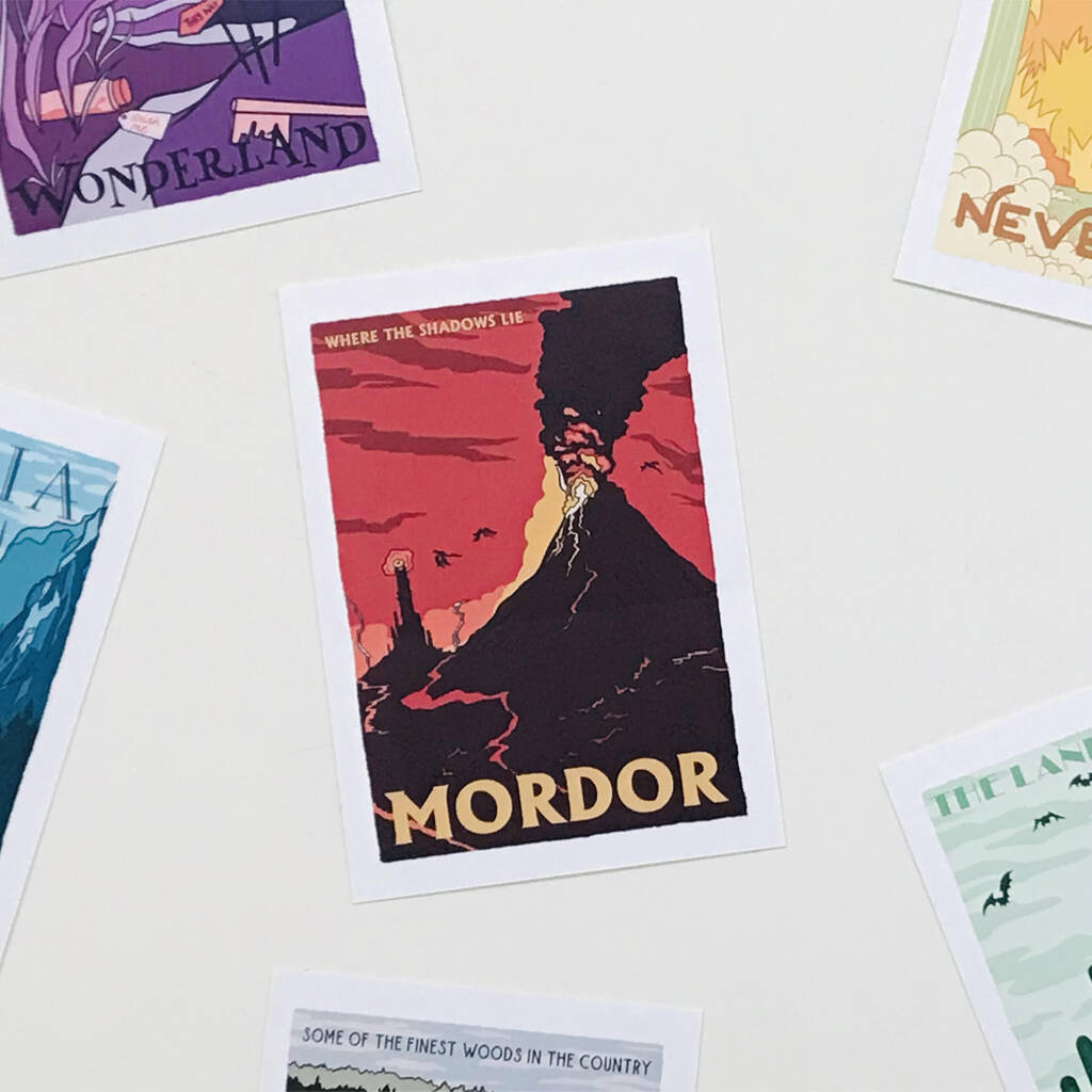 Mordor Fictional Travel Sticker By Bookishly
