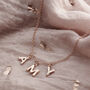 Textured Initial Letter Station Necklace, thumbnail 4 of 6