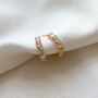 18 K Gold Plated Clear Cz Hoop Earrings, thumbnail 1 of 3