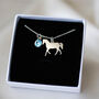 Personalised Sterling Silver Horse Necklace For A Girl, thumbnail 2 of 9