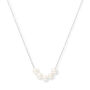 Gratia Sterling Silver Chain With Freshwater Pearls, thumbnail 2 of 3
