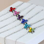 Colourful Crystal Clover Bracelet, thumbnail 1 of 3