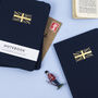 Union Jack Hardback Notebook In Navy Blue Fabric, thumbnail 3 of 8