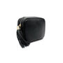 Black Leather Crossbody And Gold Chain Strap, thumbnail 4 of 7
