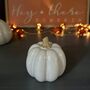 Ceramic White Pumpkin Halloween Decoration 9.5cm, thumbnail 2 of 2