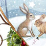 Rabbits Heart Shaped Christmas Tree Decoration, thumbnail 2 of 3