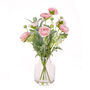 Faux Pink Ranunculus Spray In Bottle Vase, thumbnail 2 of 6