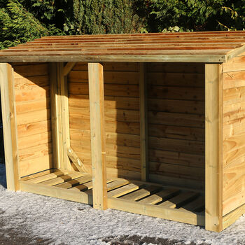 Heavy Duty Log Store 4ft X 6ft High Quality Timber, 5 of 6