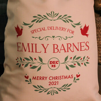 Personalised Special Delivery Santa Sack Gift, 2 of 3