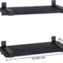 Set Of Two Black Solid Wood Wall Storage Shelves, thumbnail 5 of 12