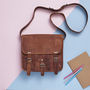 Leather Satchel With Front Pocket Midi, thumbnail 2 of 10