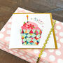 Cupcake Happy Birthday Card, thumbnail 4 of 4