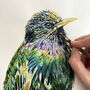 Inky Starling Blank Greeting Card, thumbnail 3 of 4