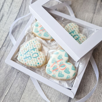 Valentine's Hearts Biscuits Gift Box, Eight Pieces, 4 of 6