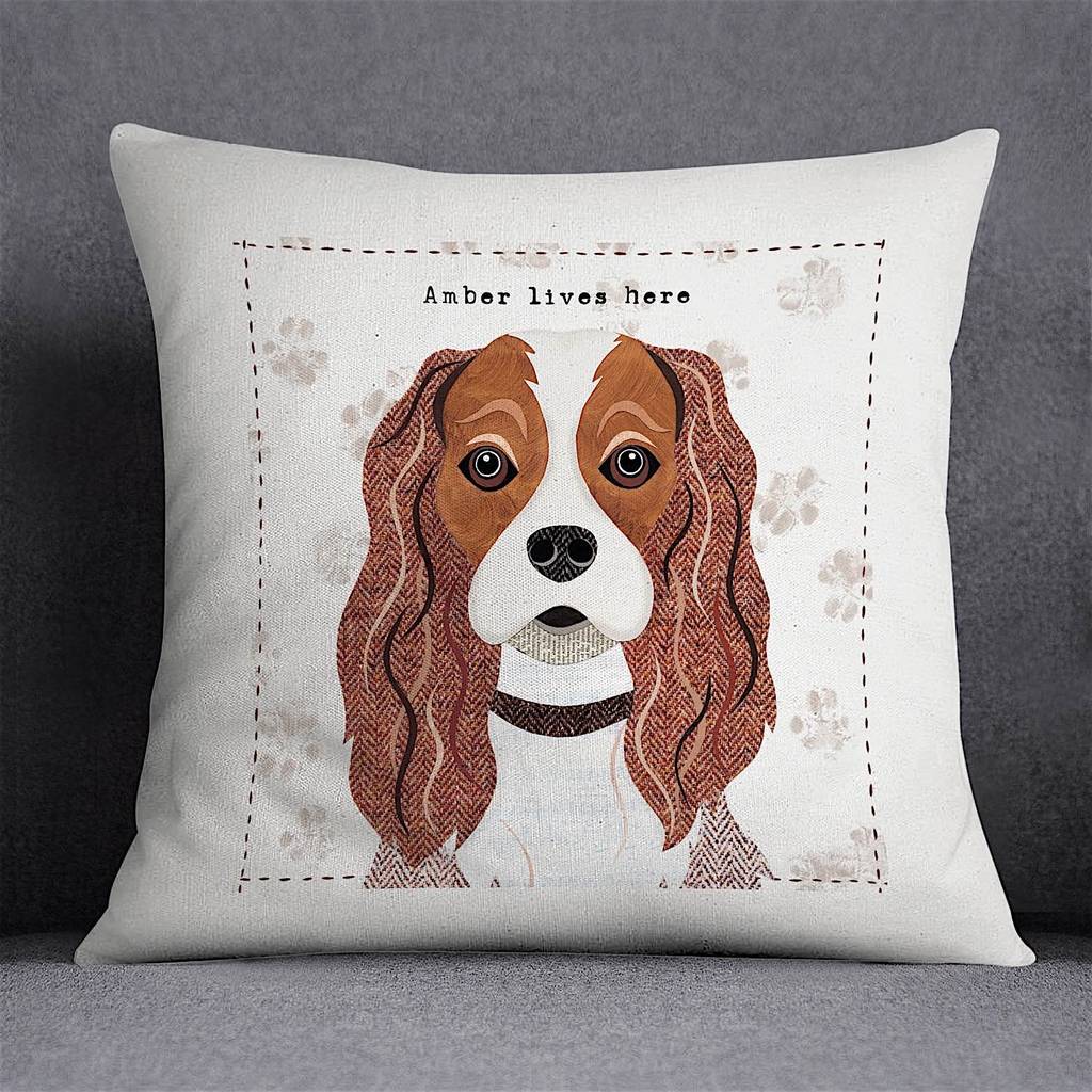 cavalier king charles spaniel cushion