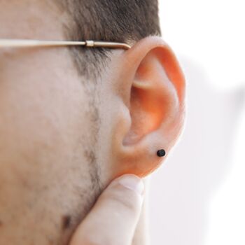 Tiny Steel Stud Earring For Men, 3 of 7