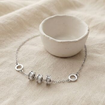 Baguette Diamond Bracelet Silver, 2 of 7