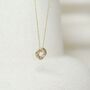 9ct Solid Gold Mini Russian Ring Necklace, thumbnail 1 of 3