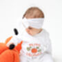 Baby's 'My First Halloween' Embroidered Personalised Babygro Sleepsuit, thumbnail 2 of 4