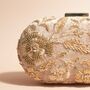 Disha Cream Velvet Oval Embroidered Clutch, thumbnail 4 of 6