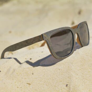 Driskills Slate Frame Polarised Dark Lens Sunglasses, 6 of 7