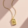 Sunbeam Rectangle Initial Charm Necklace, thumbnail 4 of 6