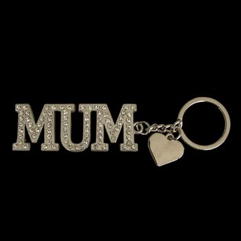 Mother’s Day Silver Diamanté “Mum” Bag Keyring, 3 of 3