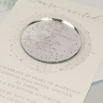 Sparkly Circle Vow Renewal Invitation Magnet, 4 of 7