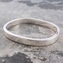 Chunky Sterling Silver Solid Oval Bangle, thumbnail 4 of 5