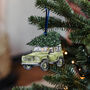 Wooden Car Christmas Tree Decoration, thumbnail 1 of 2