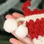 Fair Trade Knitted Striped Hanging Decorations, thumbnail 7 of 10