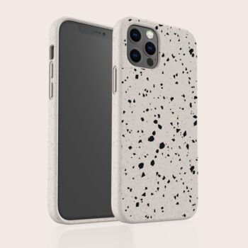 White Terrazzo Biodegradable Phone Case, 4 of 8