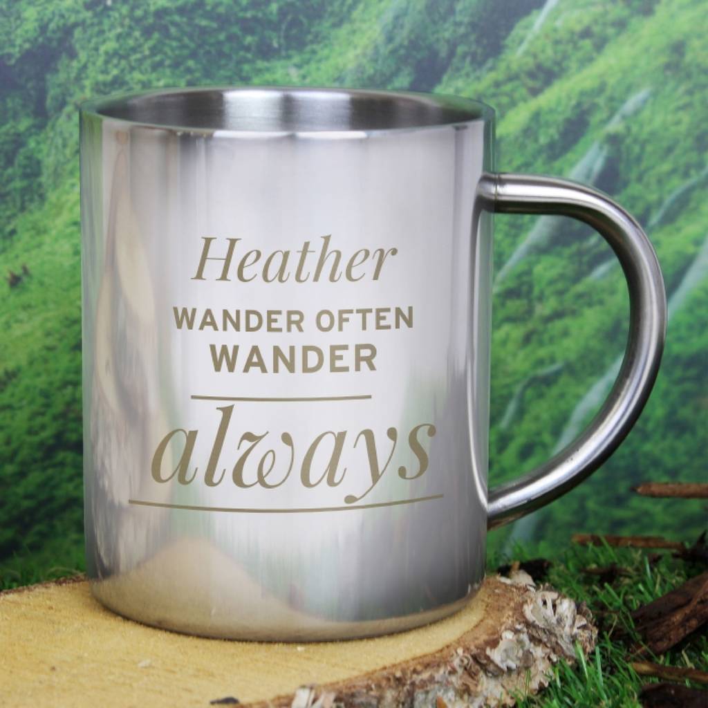 Personalised Metal Mug Gift By Sassy Bloom As seen on TV