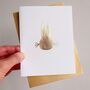 Handmade Gold Leaf Easter Bunny Rabbit Card, thumbnail 1 of 7