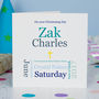 Typographic Personalised Christening Card, thumbnail 3 of 8