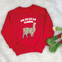 Fa La La La Llama Kids Christmas Sweatshirt, thumbnail 1 of 2