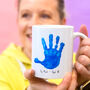 Father's Day Child's Hand Print Mug Personalised, thumbnail 5 of 6
