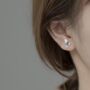Gold Colour Sterling Silver Butterfly Wing Stud Earrings, thumbnail 2 of 7