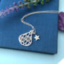 Geometric Honeycomb Drop With Initial Star Necklace, thumbnail 5 of 9