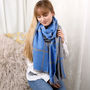 Cashmere Blend Check Reversible Blanket Scarf, thumbnail 3 of 11