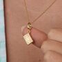 Biscuit Charm Necklace, Sterling Silver Or Gold Plated, thumbnail 4 of 12