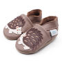 Dotty Fish Hedgehog Soft Leather Baby Shoes With Barefoot Soles, thumbnail 3 of 7