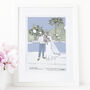 Bride And Groom Wedding Sketch, thumbnail 7 of 12