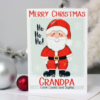 Personalised Santa Family Christmas Card, 7 of 12
