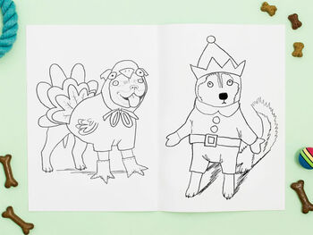Christmas Doggy Dress Up Colouring Book, 8 of 9