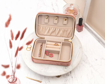 Personalised Velvet Travel Jewellery Box, 5 of 11