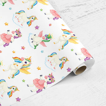 Unicorn Wrapping Paper Roll Or Folded Groovy Fun Kids, 3 of 3