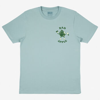 Bad Apple Unisex Printed T Shirt In Green, 4 of 6