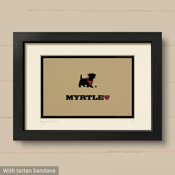Personalised Scottish Terrier Print For One Or Two Dogs, 5 of 12