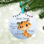 Personalised New Baby 'Tiger' Keepsake Decoration, thumbnail 1 of 2